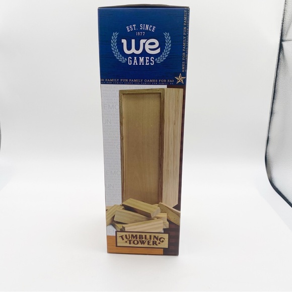 WE Games Wooden Block Stacking Tower Storage  Tumble Game Tabletop Games 14 inch - Picture 3 of 7